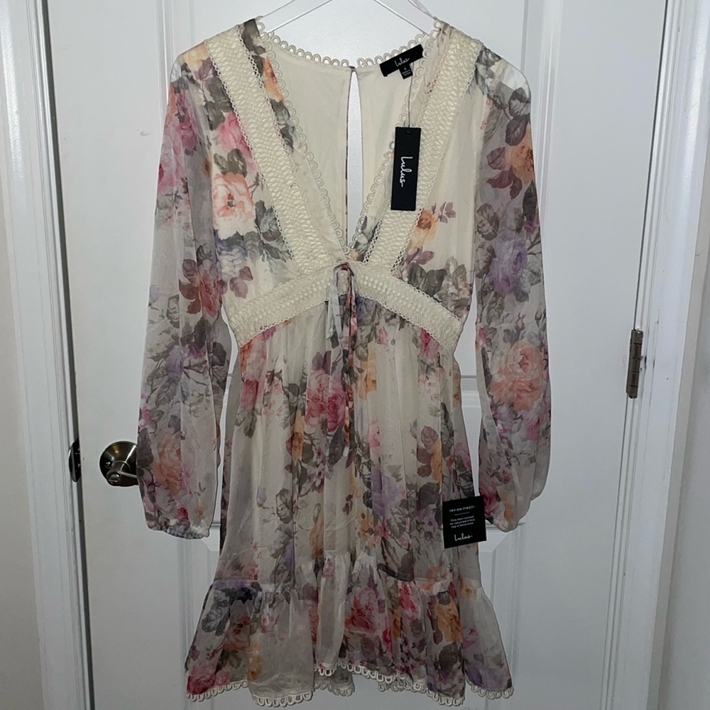 LULUS FLOWERED DRESS